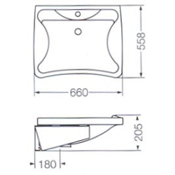 FERRUM ESPACIO LAVATORIO 1A CSOP FIJO LET1F