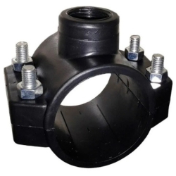 Abrazadera PVC con tornillos 75mm x 1''