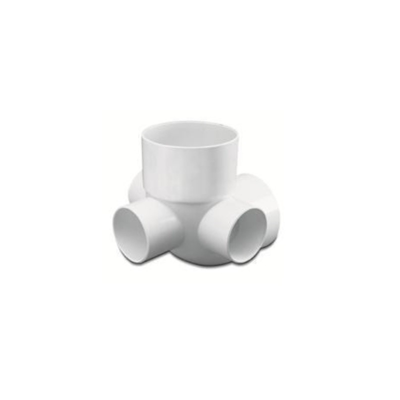 Codo 87°30 110x63 mh con 3 acometidas