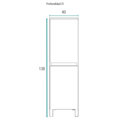 Schneider aqua armario Carvalho 138x40