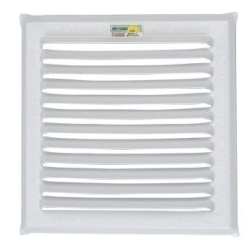 Reja ventilación esmaltada blanca 20x20 - 100cm2 para amurar aprobado