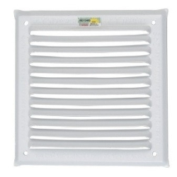 Reja ventilación esmaltada blanca 20x20 - 200cm2 para atornillar aprobado