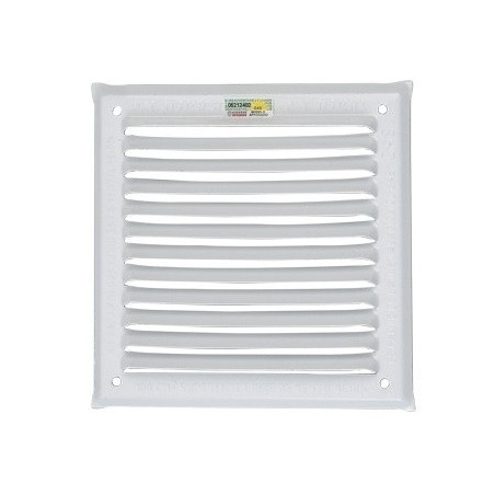 Reja ventilación esmaltada blanca 20x20 - 200cm2 para atornillar aprobado