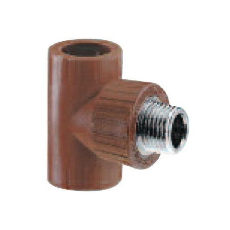 Tee reducción central - fusión 3/4" x 1/2" x 3/4" rosca metálica (M) hidro 3