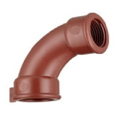 Curva rosca 90° polipropileno hh 1"