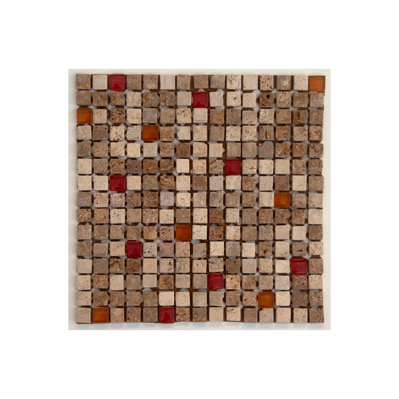 Fachia fondo travertino mix pasión (2x2) 30x30cm