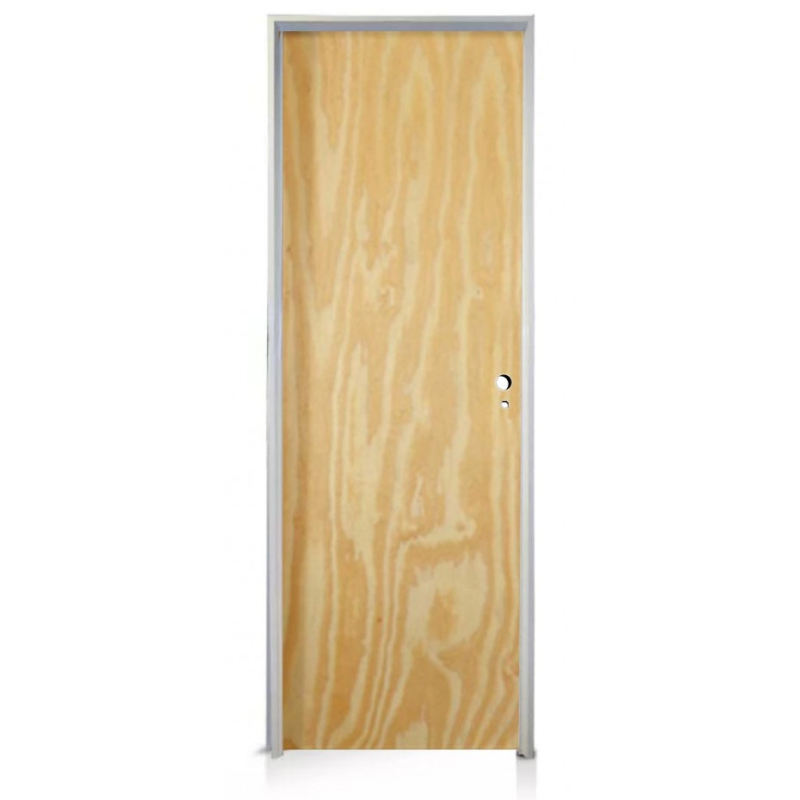 Puerta placa pino - Marco de alumino blanco 60x07 super eco - Valentinuz (Izquierda)