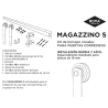 Guia magazzino recto negro kit art. 640S x 2 mts