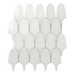 Fika Crackle Plumage white 30.5x30 cm - X unidad