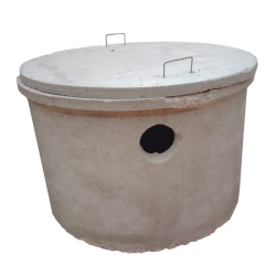 Cámara séptica redonda - Hormigón premoldeado 76x76cm - Con tapa