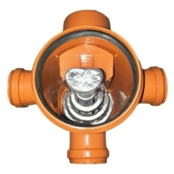 Desengrasadora Ø160 con sifon desmontable 3 entrada 63 y salida 110 con filtro difusor