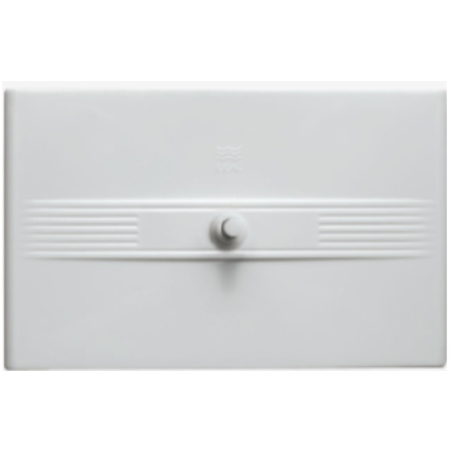 Tapa de inspección plástica con pulsador plástico y sobretapa blanca