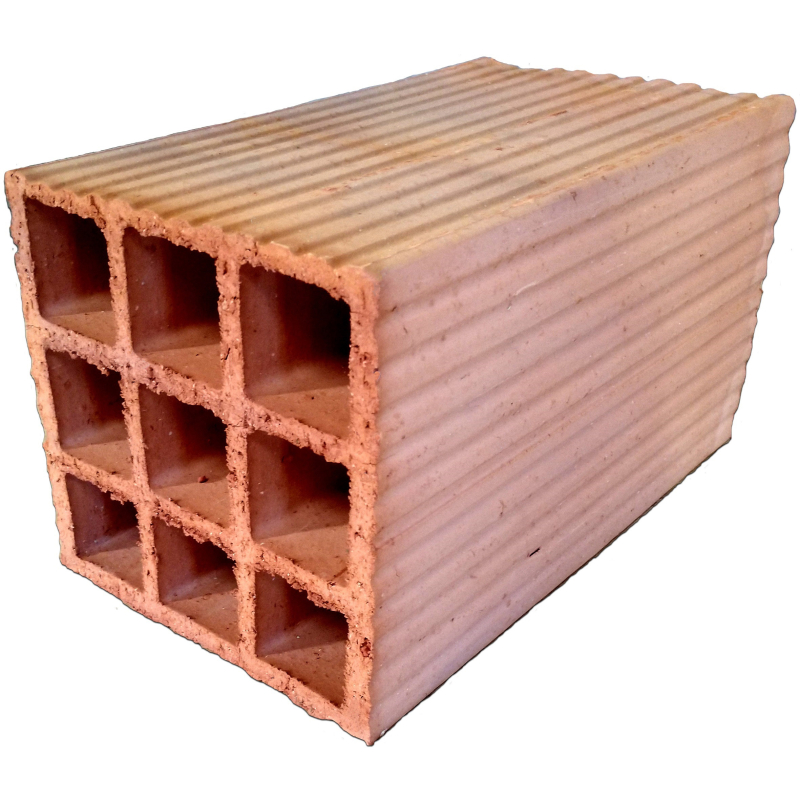 Ladrillo cerámico 18x18x33 9 tubos x unidad - Garuhapé