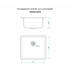 Johnson pileta simple q-37 37 x 35 x 17.5