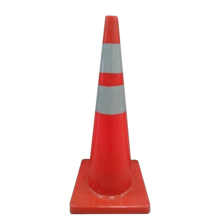 Cono rígido de seguridad 100cm naranja con memoria