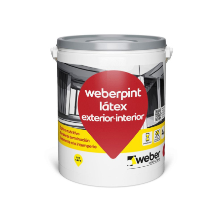 Pintura Latex interior - Exterior blanco mate - Weber - x 10lt