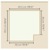 CULZONI-BORDE ESQUINERO RECTO 49.5X49.5 BCO