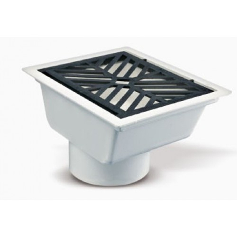 Embudo PVC frontal con reja - Salida 110mm