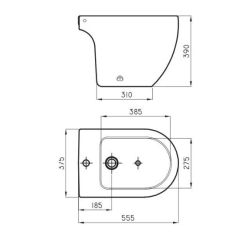 Ferrum fontana bidet 1 agujero blanco BOA1J