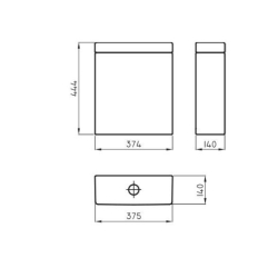Ferrum fontana deposito de apoyo blanco dual DOW4F