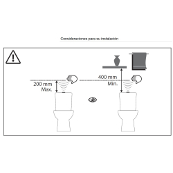 Mecanismo electrónico (sin contacto) de doble descarga Touchless