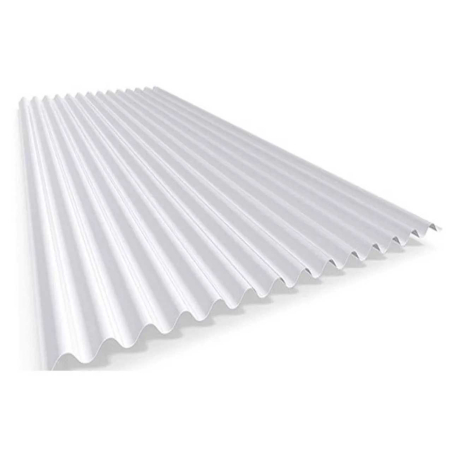 Chapa sinusoidal traslúcida polipropileno blanca 0.7mm x 13.00m