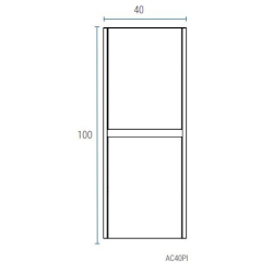 Armario Schneider Piano Colgante PVC caju 40x100cm