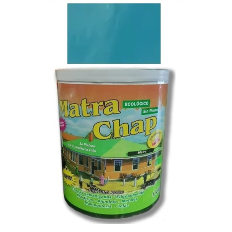 Matra - Pintura al agua para chapa - Azul claro - 4 litros