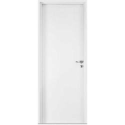 Puerta Oblak simple contacto practika blanca marco madera enchapado 70x10 (Izquierda)