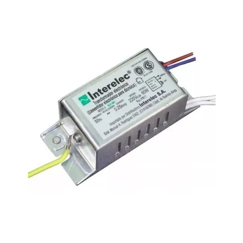 Transformador Electrónico caja metalica 50Hz 60w