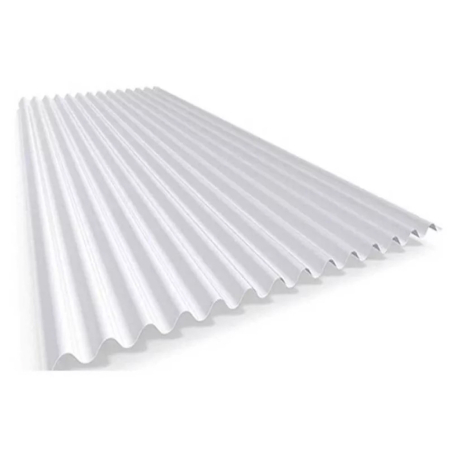 Chapa sinusoidal traslúcida polipropileno blanca 0.7mm x 1.00m