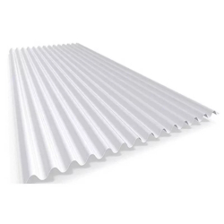 Chapa sinusoidal traslúcida polipropileno blanca 0.7mm x 3.00m