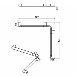 Agarradera bañera angular - Accesorio - Andez