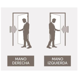 Puerta placa - Marco de aluminio blanco 90x10 Pino - Valentinuz (Izquierda)