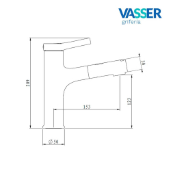 Grifería Vasser Eclat Lavatorio cromo