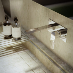 Grifería Vasser zafiro Monocomando Lavatorio pared Cromo