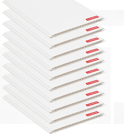 Cielorraso PVC blanco 200x10mm x 5.0m - 10 Unidades (10m2)