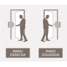 Puerta Placa pino marco chapa - 70x15 Valentinuz - (Derecha) Standard