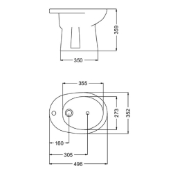 FERRUM ANDINA BIDET BLANCO 3AG BEA3