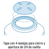 Tapa para tanque y biodigestor polietileno con aro - Rotoplas