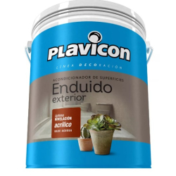 Enduido plástico al agua exterior x 20 litros Plavicon