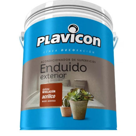Enduido plástico al agua exterior x 20 litros Plavicon