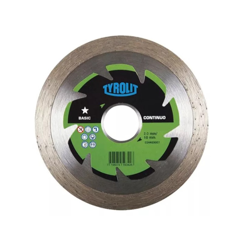 Disco de corte 115 diamantado liso basic tyrolit