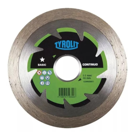 Disco de corte 115 diamantado liso basic tyrolit