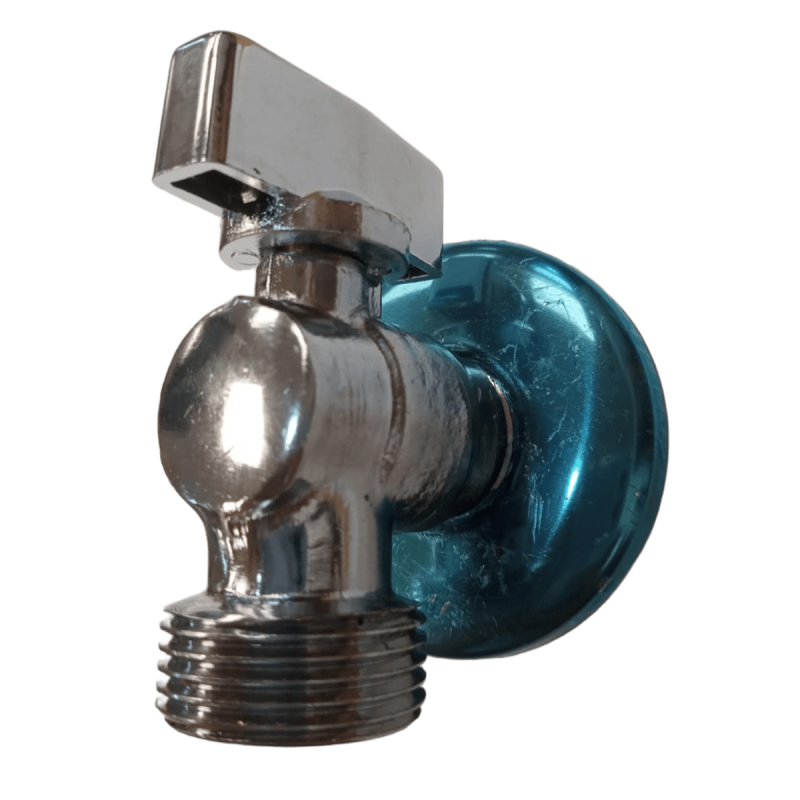 Canilla corta para manga esferica para lavarropa/garage 13mm