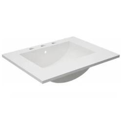 Vanitory Schneider Nature Caju 50cm - 2 puertas/1 Cajón - Mesada Schneider de Losa - 3 Agujero