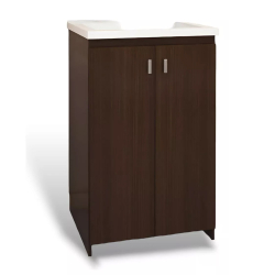 Vanitory Schneider Eco Wengue 50cm - Mesada Silton Mármol sintético - 1 Agujero