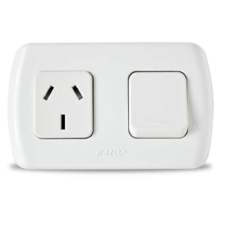 Interruptor exterior 1 punto/toma tekna kalop