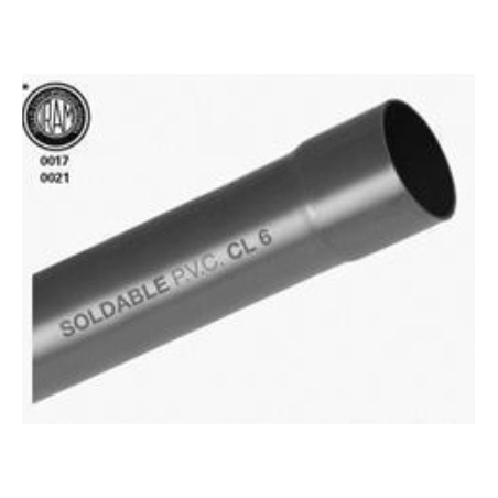 Caño pvc soldable 75 x 2.2mm x 6 metros clase 6
