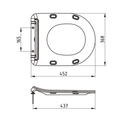 Asiento inodoro Veneto/Varese/Fontana Urea Slim Ferrum - TJXUF